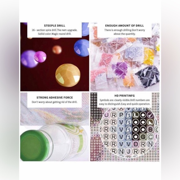 Diamond Painting Flowers Diamond Art Full Drill Diamond Painting Kits - Picture 7 of 8